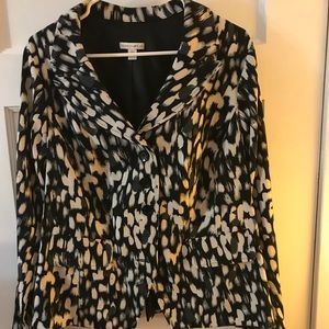 BLAZER - white & blank stone pattern